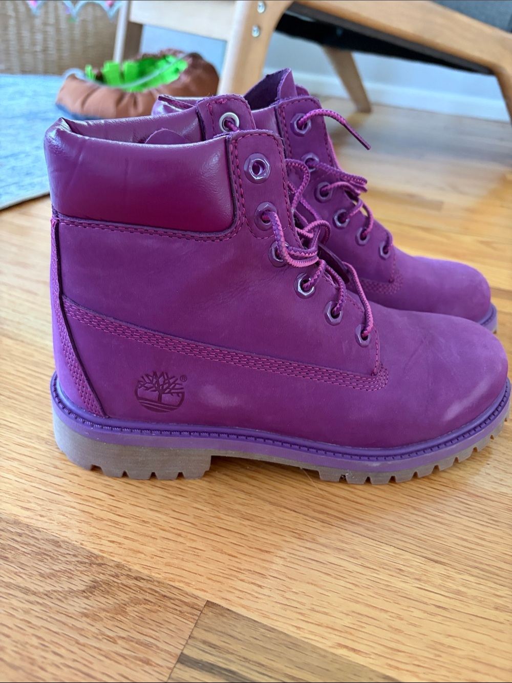 Timberland Kids Plum Lace-Up Waterproof Boots